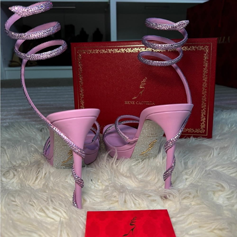 Rene Caovilla - Margot Mauve platform sandal 120 
Size : EU 41.5 / US 10 - Picture 5 of 6